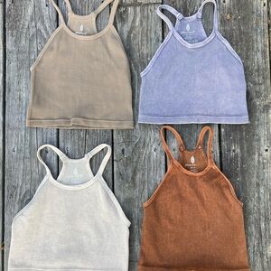 Bundle of 4 FP Movement Happiness Runs Crop Tanks XS/S